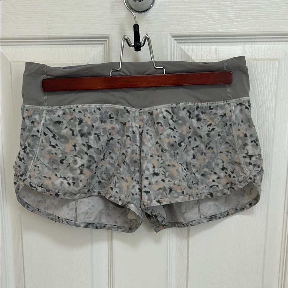 Gray Patterned Women's Shorts Lululemon.